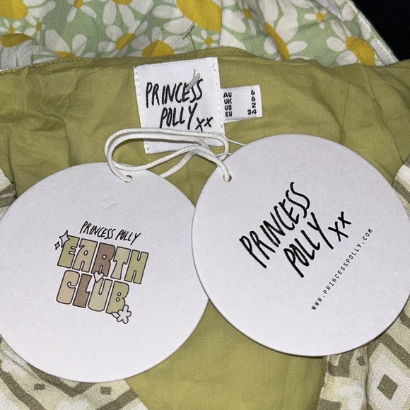 NWT Princess Polly Misuraca Green Geometric Printed Mini Skirt - 2 - Picture 8 of 13